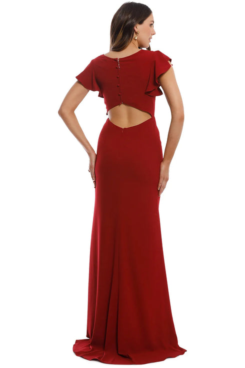 Tania Olsen Stella White Open Back Gown Tania Olsen Couture Gowns James St Boutique